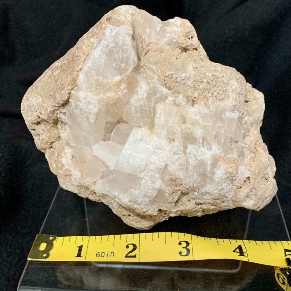 Large White Calcite Crystal in Limestone – 2 lb Natural Mineral Specimen - Picture 8 of 10